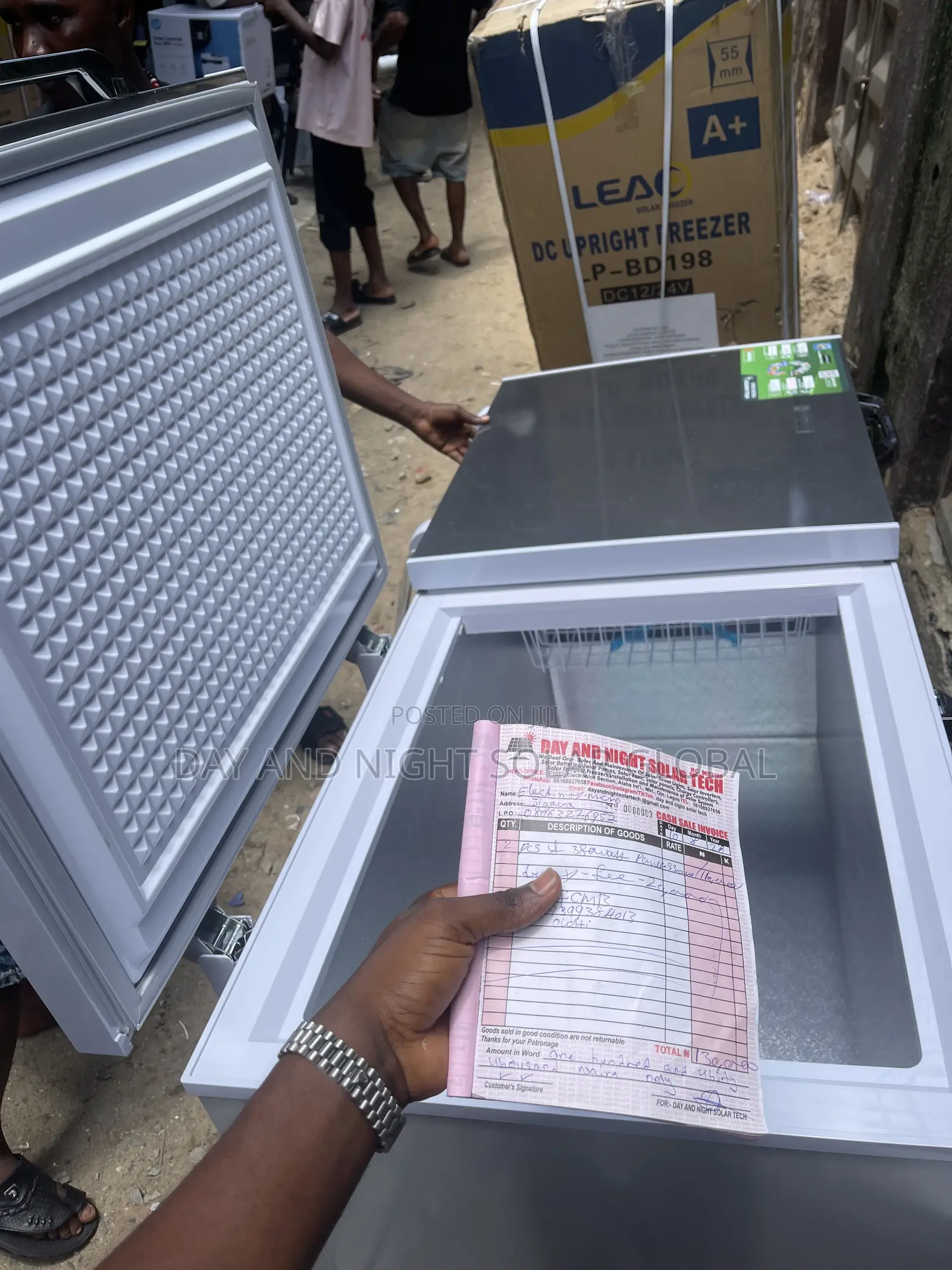 AC/DC Double Door Deep Solar Fridge Scanfrost 10yrs Warranty