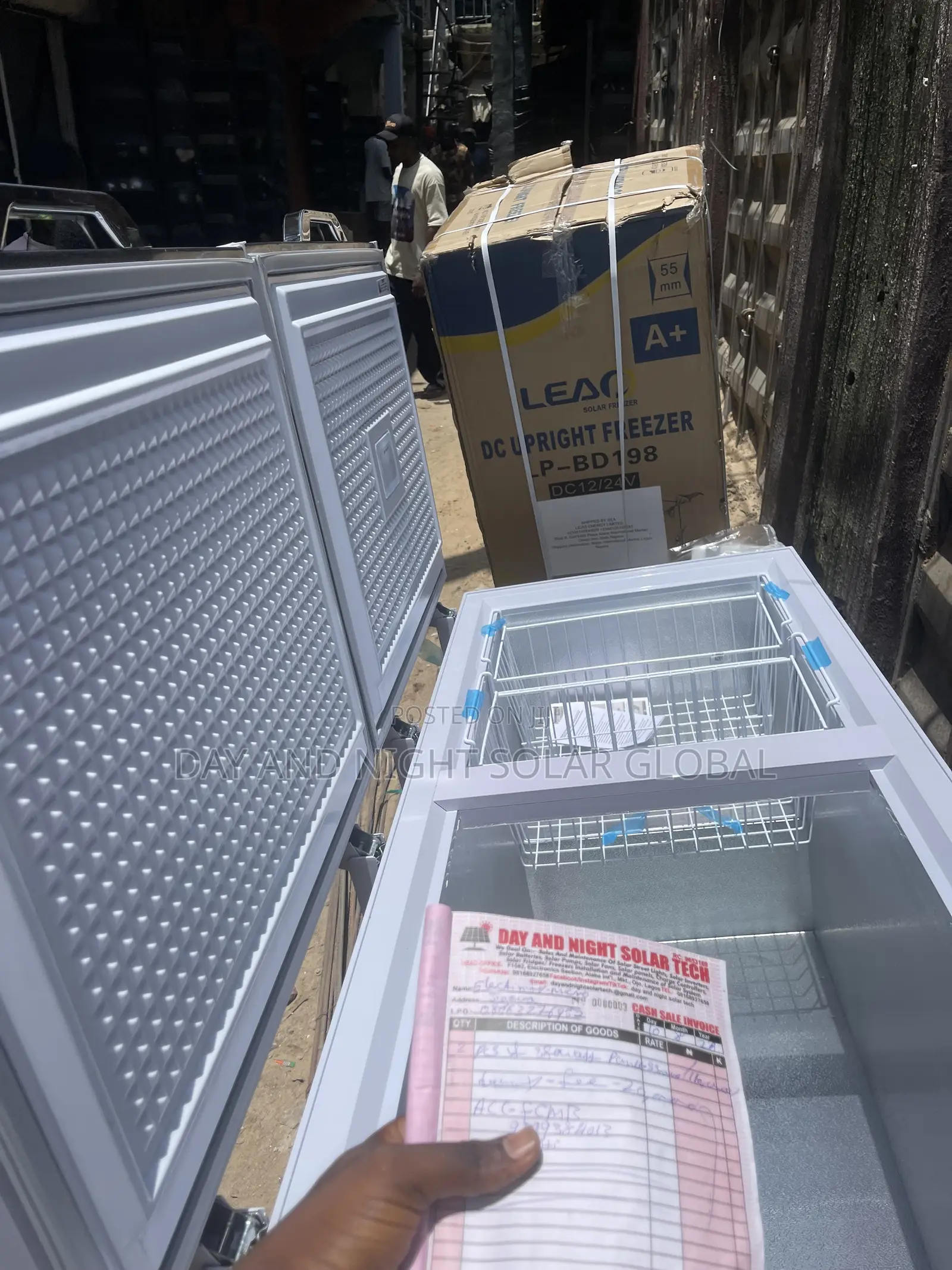 AC/DC Double Door Deep Solar Fridge Scanfrost 10yrs Warranty