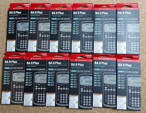 12 Units Texas Instruments BA II Plus Financial Calculator