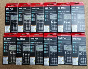 12 Units Texas Instruments BA II Plus Financial Calculator