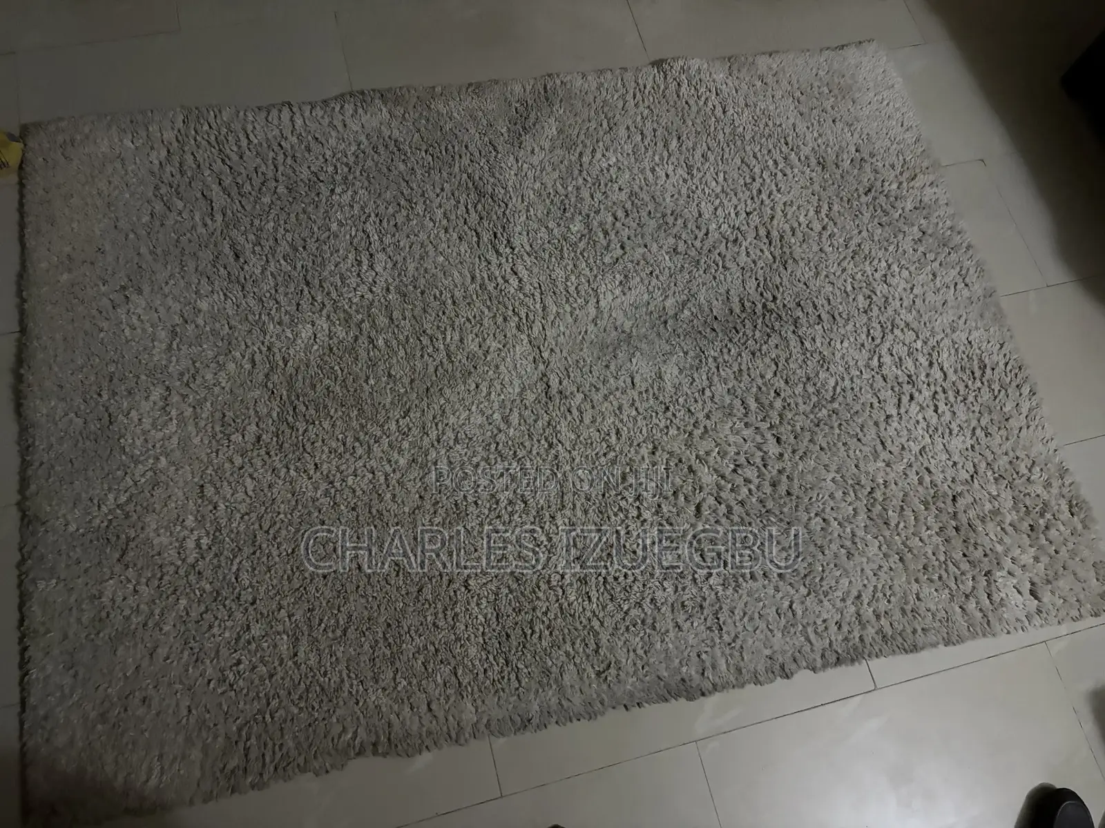 Fluffy White Fur Rug 4ft by 6ft