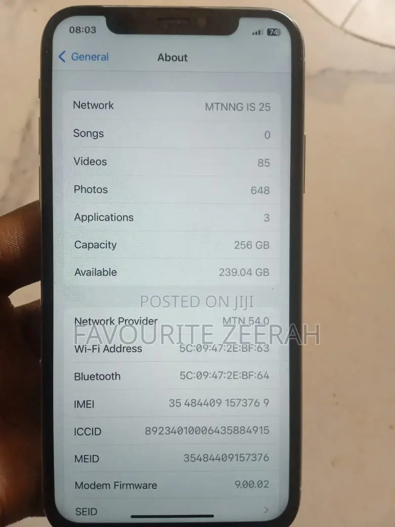 Apple iPhone X 256 GB White