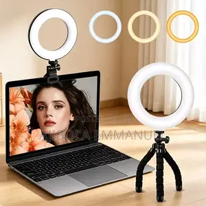 Laptop LED Ring Light With Tripod Clip Holder