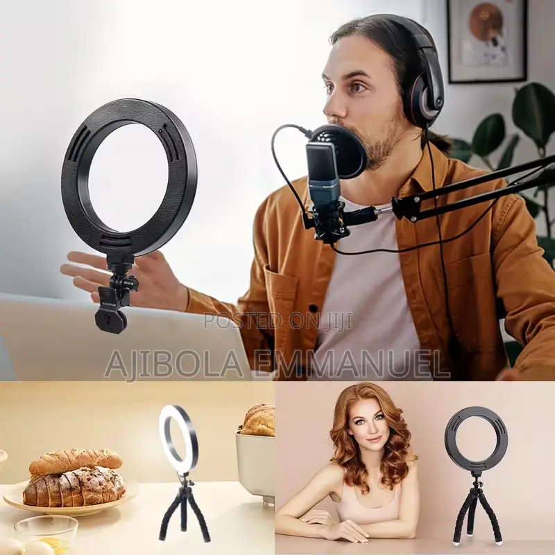 Laptop LED Ring Light With Tripod Clip Holder