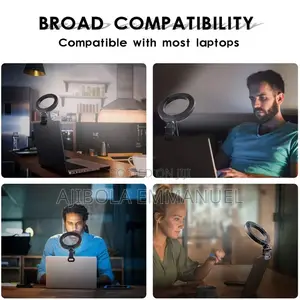 Laptop LED Ring Light With Tripod Clip Holder
