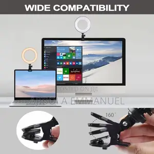 Laptop LED Ring Light With Tripod Clip Holder