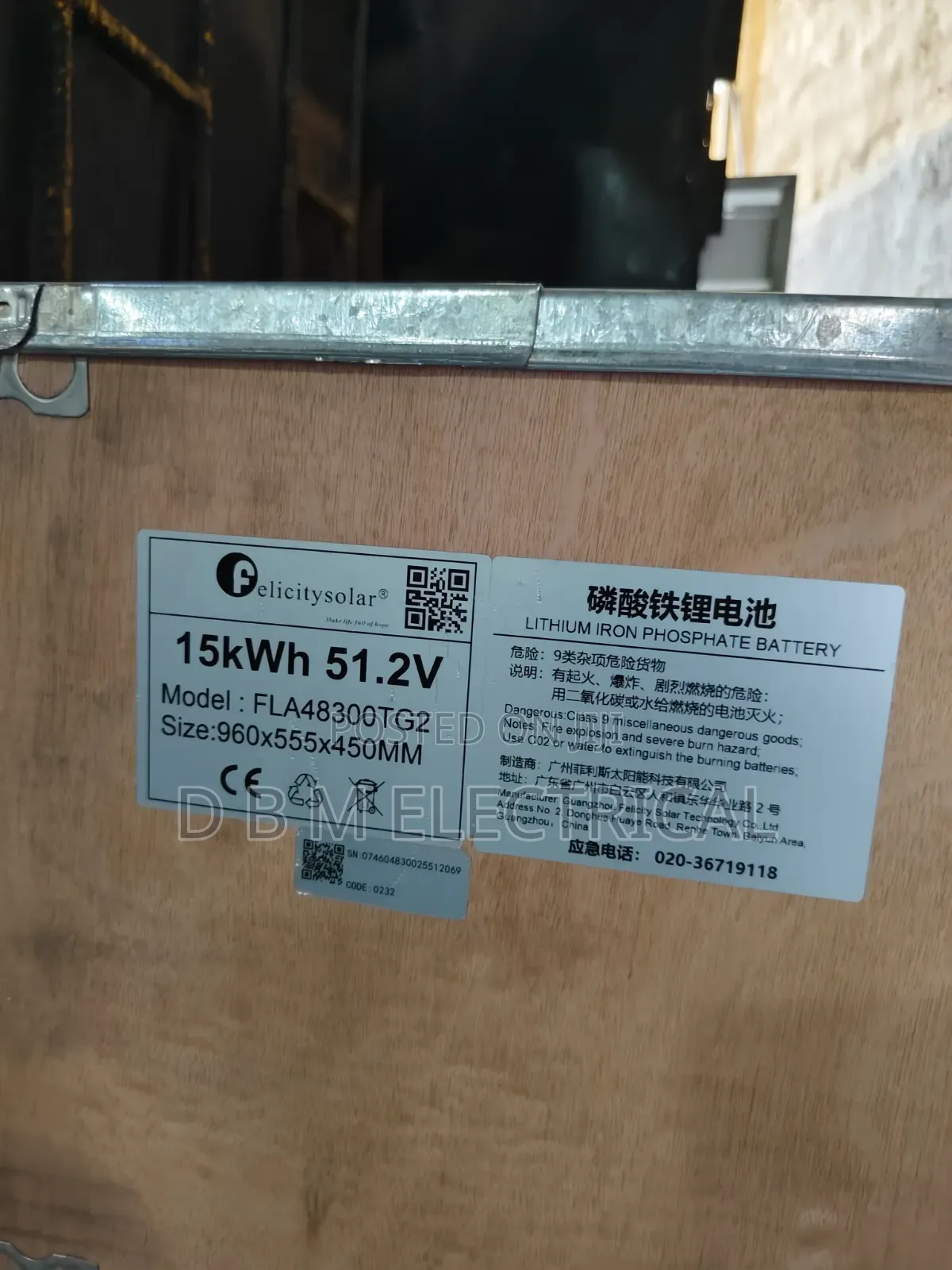 Felicity Solar Limtom Battery 15kwh 48v