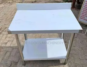 Industrial 3ft Work Table With Back