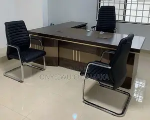 Luxury Executive Office Desk With Visitor Chairs Complete Set
