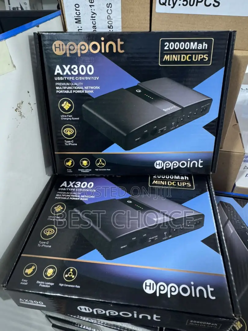 Hi-Ppoint 20,000mah Mini Dc Router Ups Ax300 {}Type-C Support