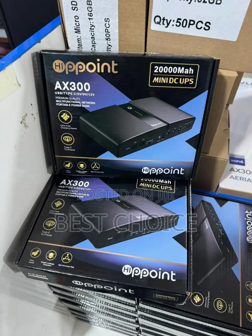 Hi-Ppoint 20,000mah Mini Dc Router Ups Ax300 {}Type-C Support