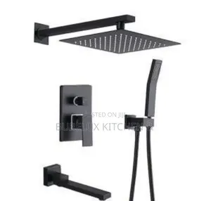 Luxury Matte Black Concealed Shower Set