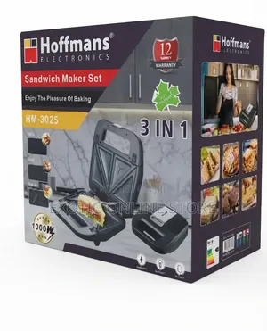 Hoffmans 3 in 1 SANDWICH MAKER HM- 9051