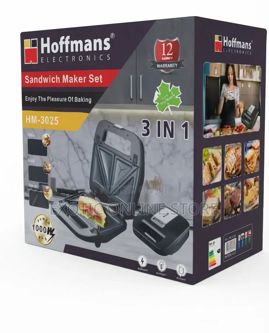 Hoffmans 3 in 1 SANDWICH MAKER HM- 9051