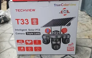 V380 3 Lens Solar Ai Camera 3-Auto-Rotae Full HD High Quality