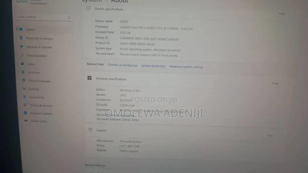 Laptop Microsoft Surface 2 8GB Intel Core i5 SSD 256GB