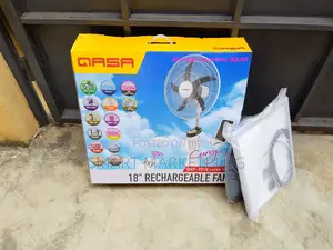NEW-IN QASA QRF-7918 18-Inch Rechargeable Standing Fan