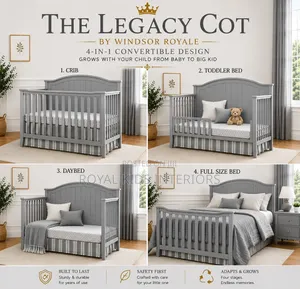 Luxury 4-in-1 Convertible Baby Cot | the Legacy Cot | Windsor Royale