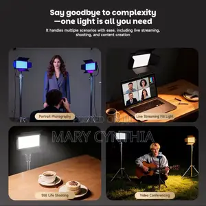 LED RGB Panel Light – 29 Effects, 3 Color Modes, Rechargeable