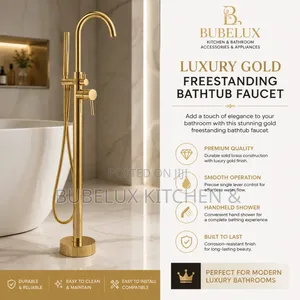 Luxury Gold Freestanding Bathtub Faucet