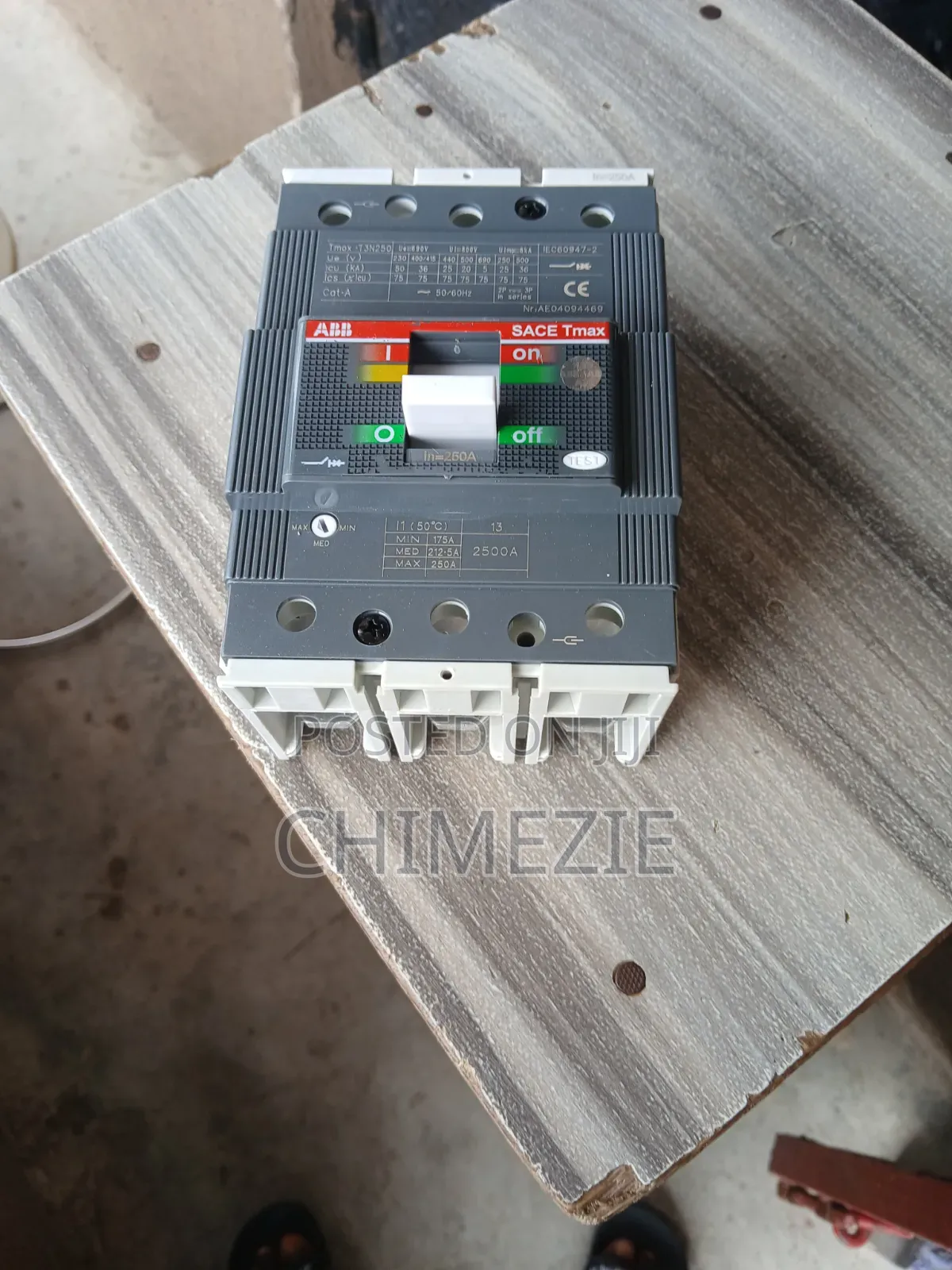 250A 3pole Breaker ABB