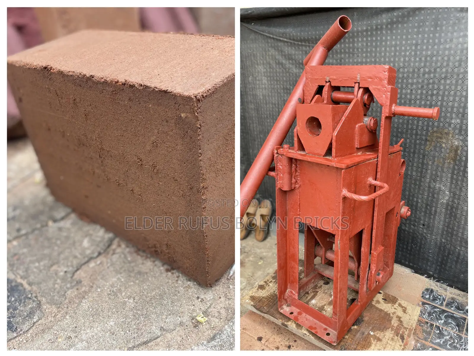 Mud/Adobe Red Soil Block Press/Machine