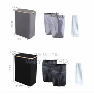 Double Laundry Hamper With Lid