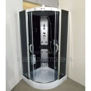 Luxury Corner Steam Shower Cabin With Massage Jets Seat