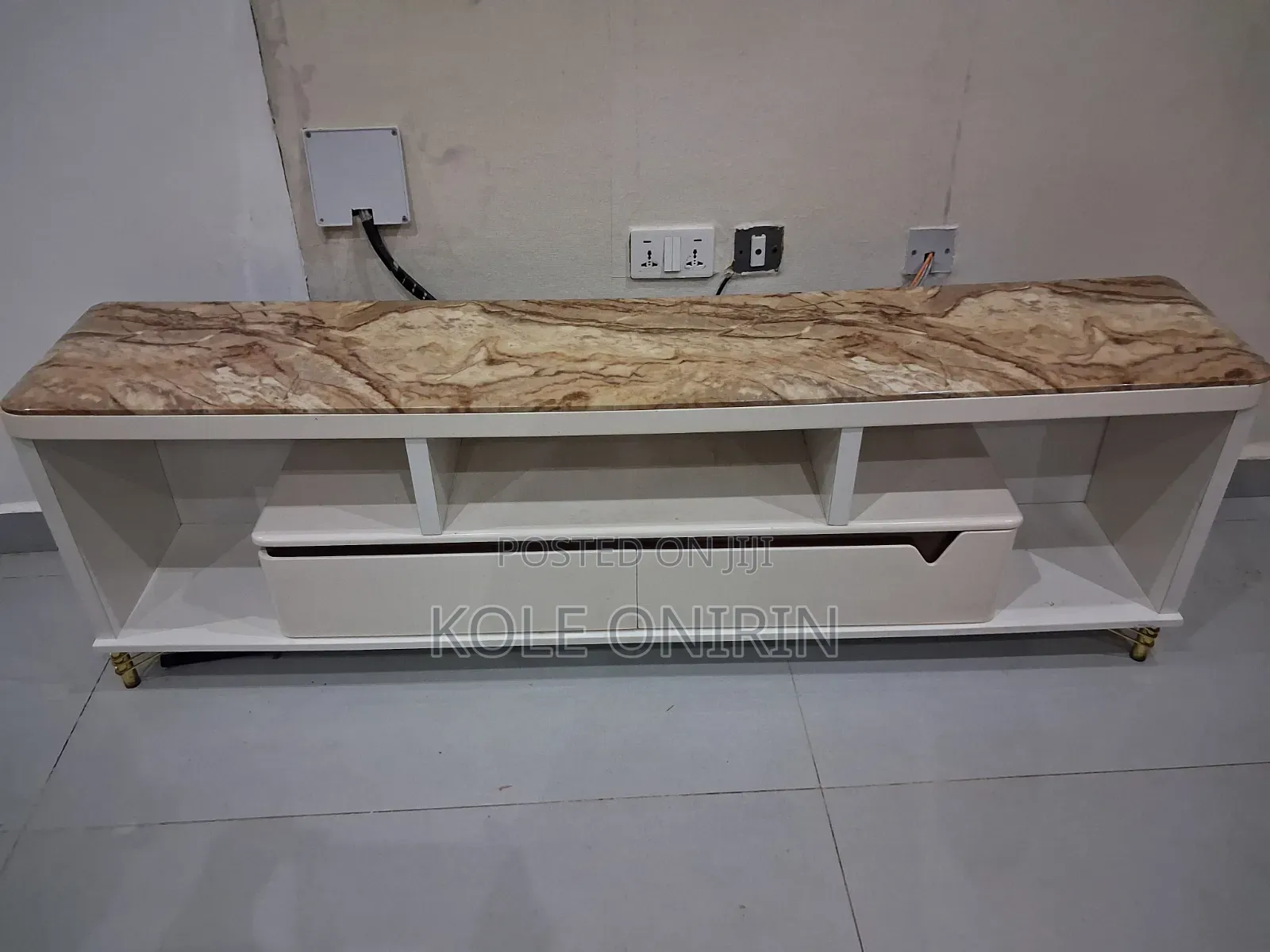 Marble Top TV Stand