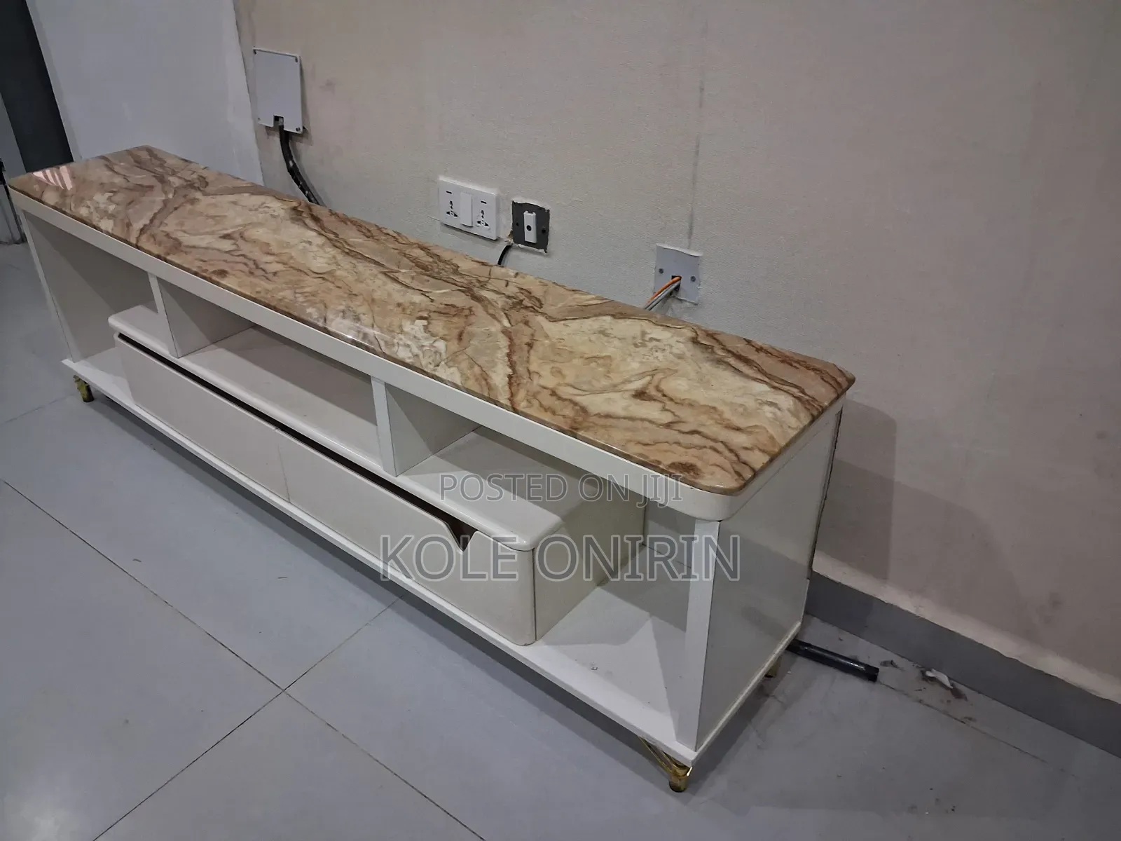 Marble Top TV Stand