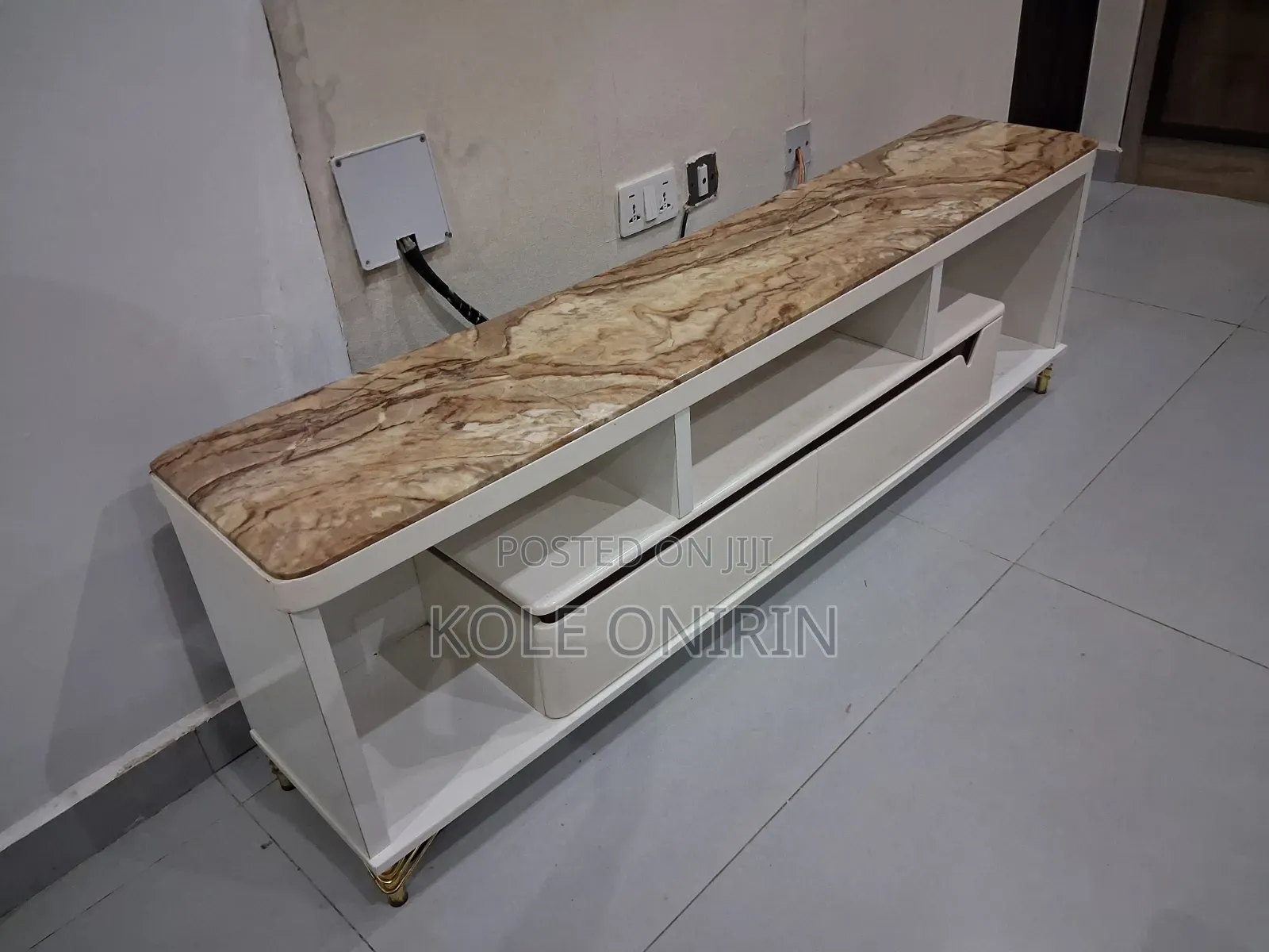 Marble Top TV Stand