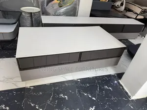 Executive Marble TV Stand With Center Table