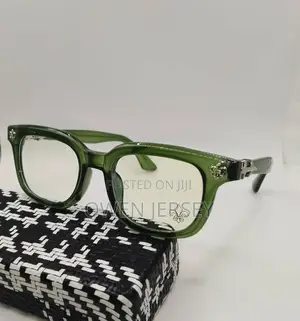 Vintage Square Eyeglasses With Gold Accents