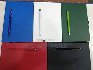 A5 Hardcover Notebook With Pen – Assorted Colours