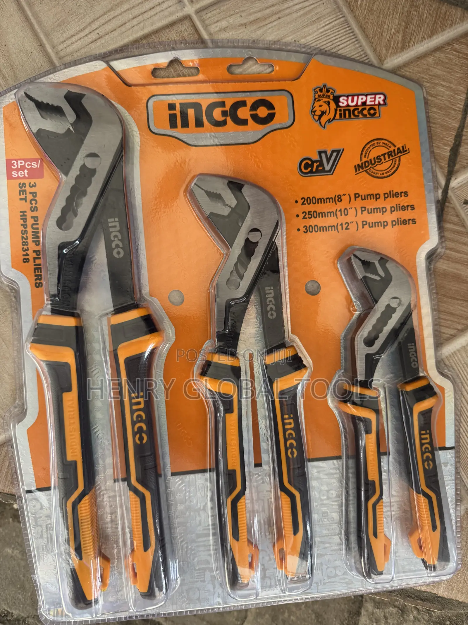 8”/10”/12” Ingco Water Pump Plier Set