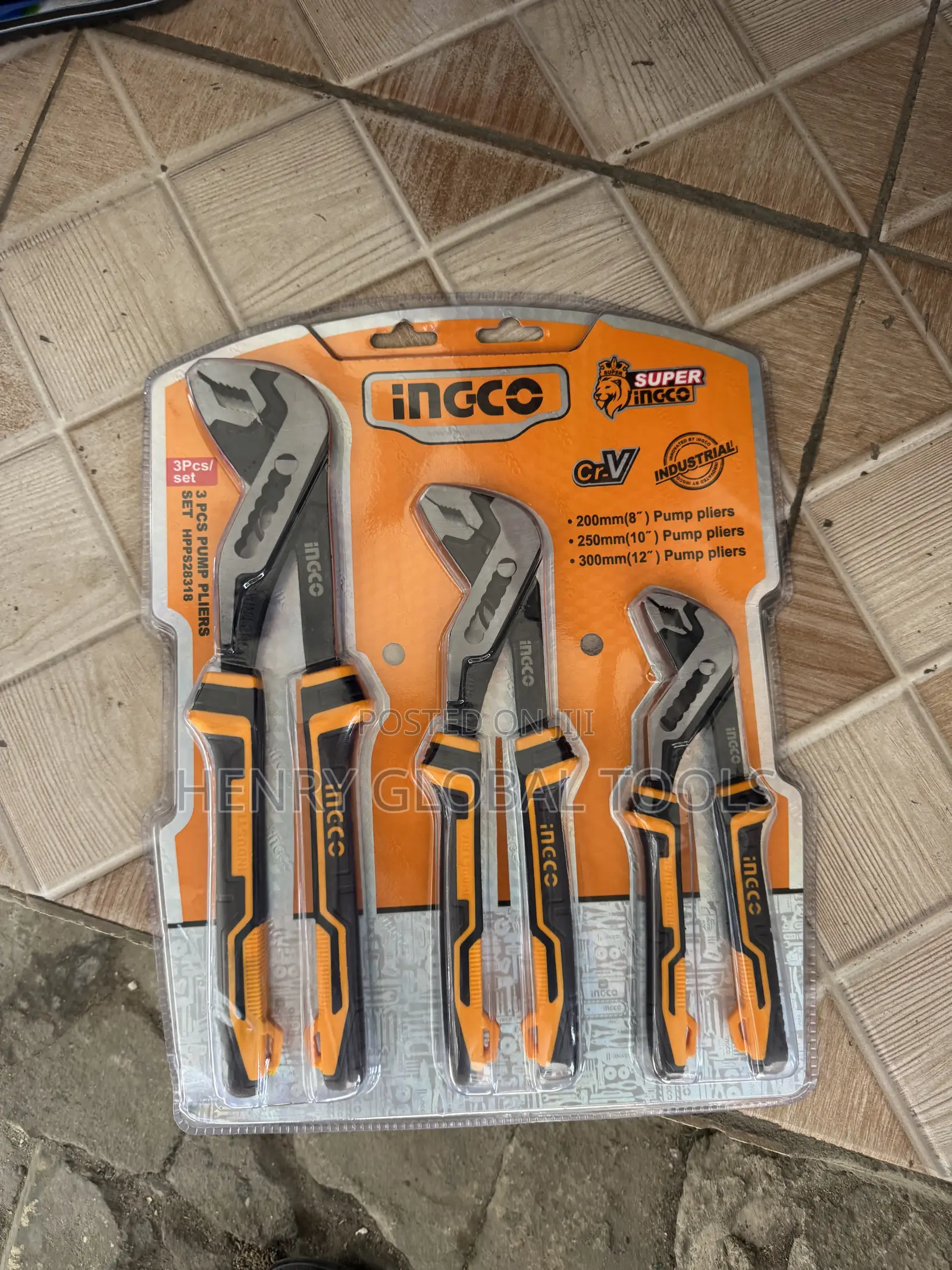 8”/10”/12” Ingco Water Pump Plier Set