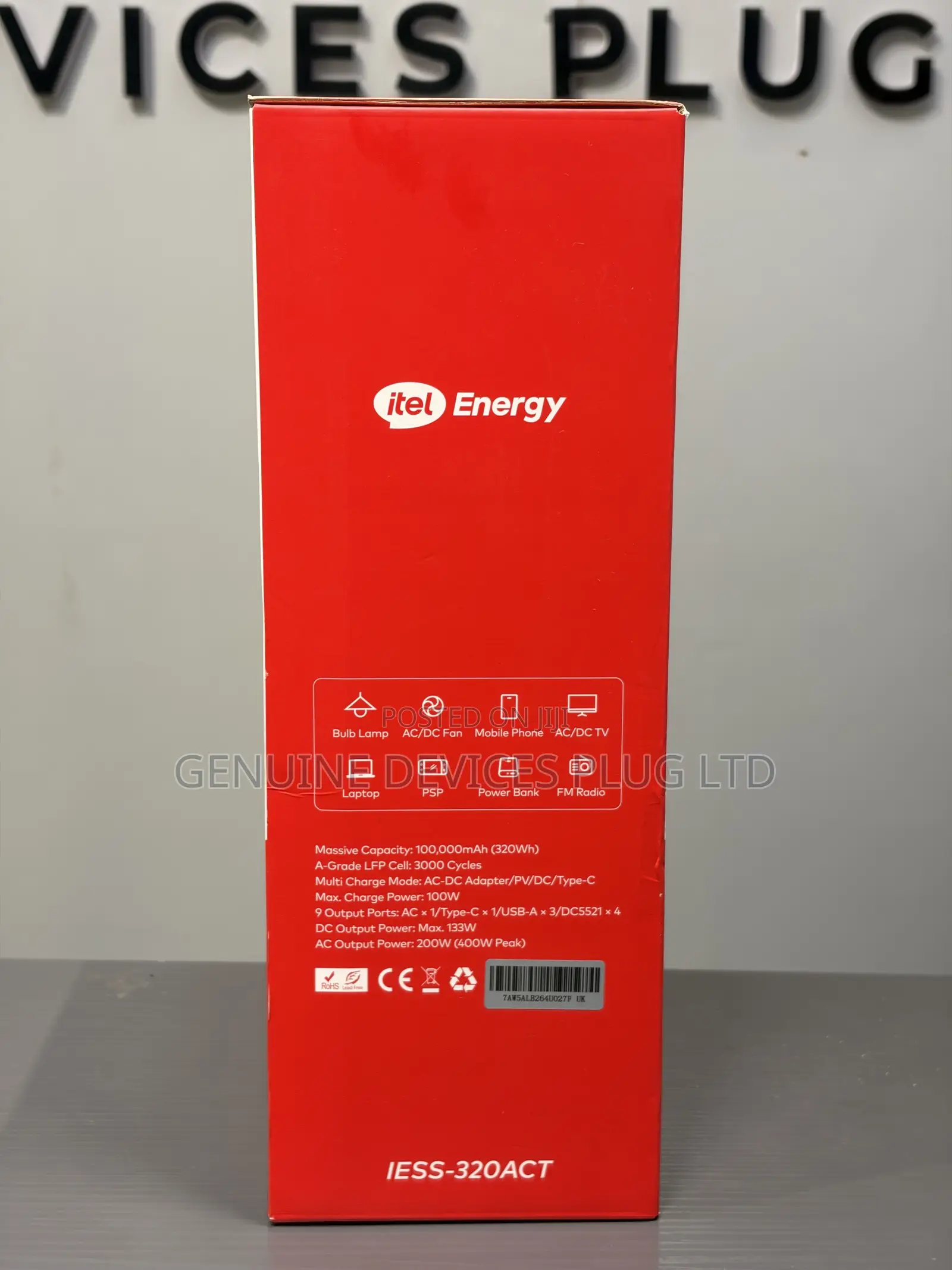 Itel Power Go Pro 320Wh Portable Power Station 200W AC Output