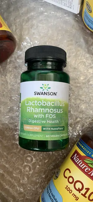 Swanson Lactobacillus Rhamnosus With FOS 5 Billion CFU 60 Capsules