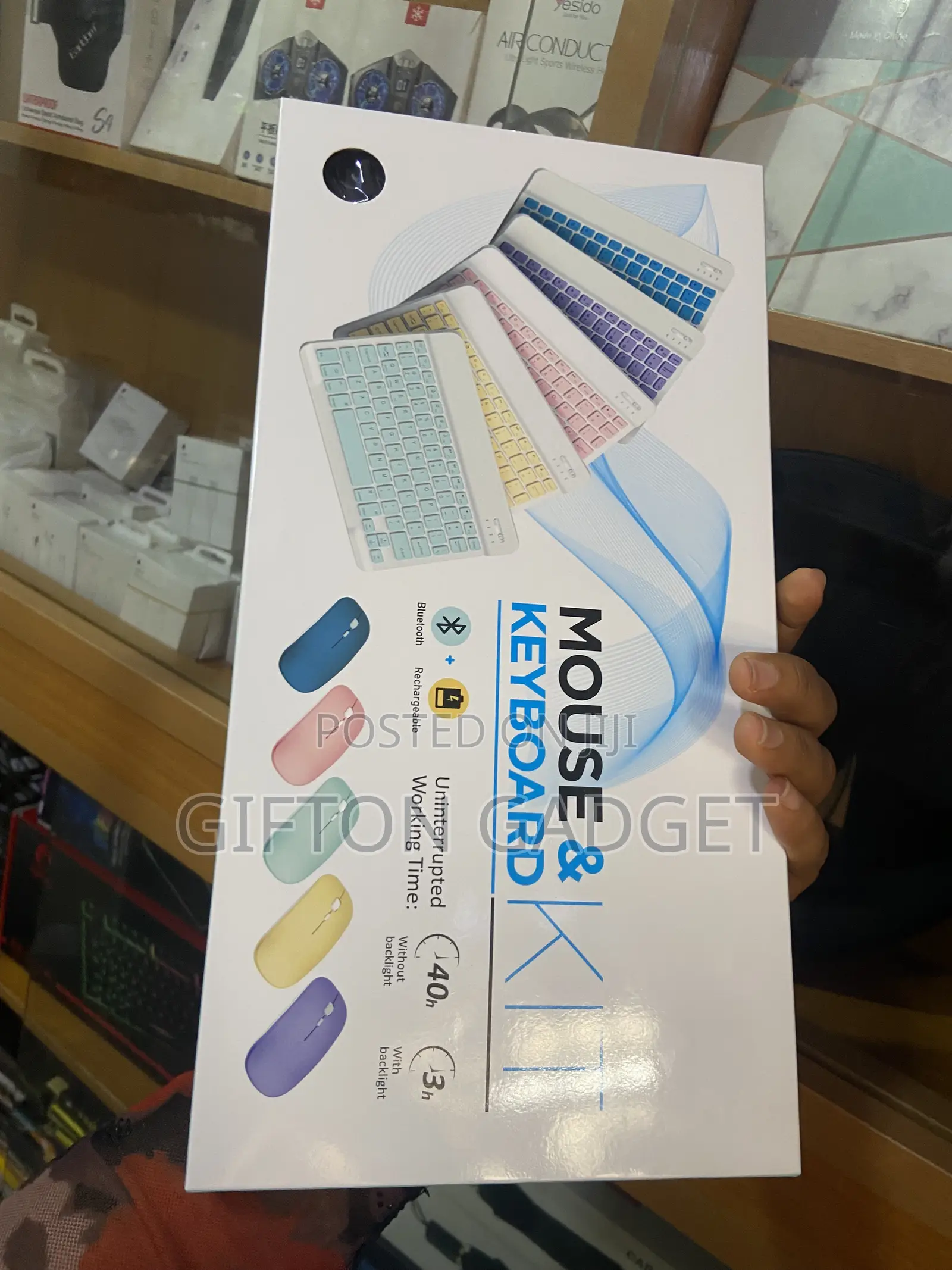 Wireless Bluetooth Keyboard and Mouse Combo Set - Rechargeable Dual