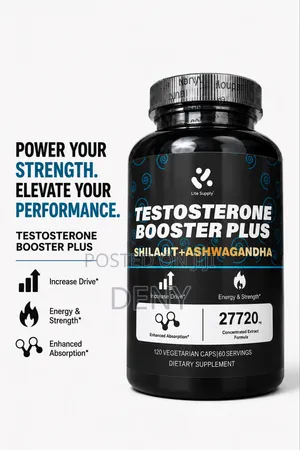 Lite Supply Testosterone Booster Plus 120 Capsules