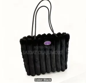 Women's Fluffy Faux Fur Shoulder Bag Stylish Tote Bag