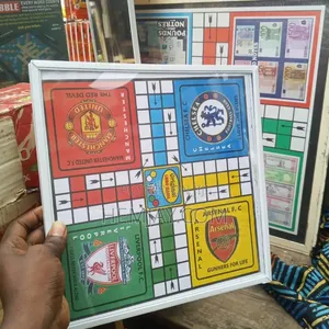 Family Ludo Glass Board. (Quality Fancy Football Clubs)