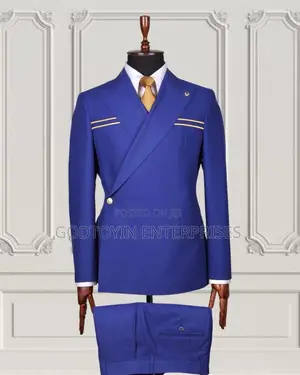 Double Breasted Suit With Stripe Detail