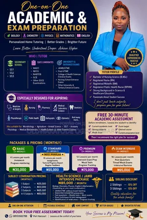 Professional Home Tutor | Biology, Chem, Physics, Math, English