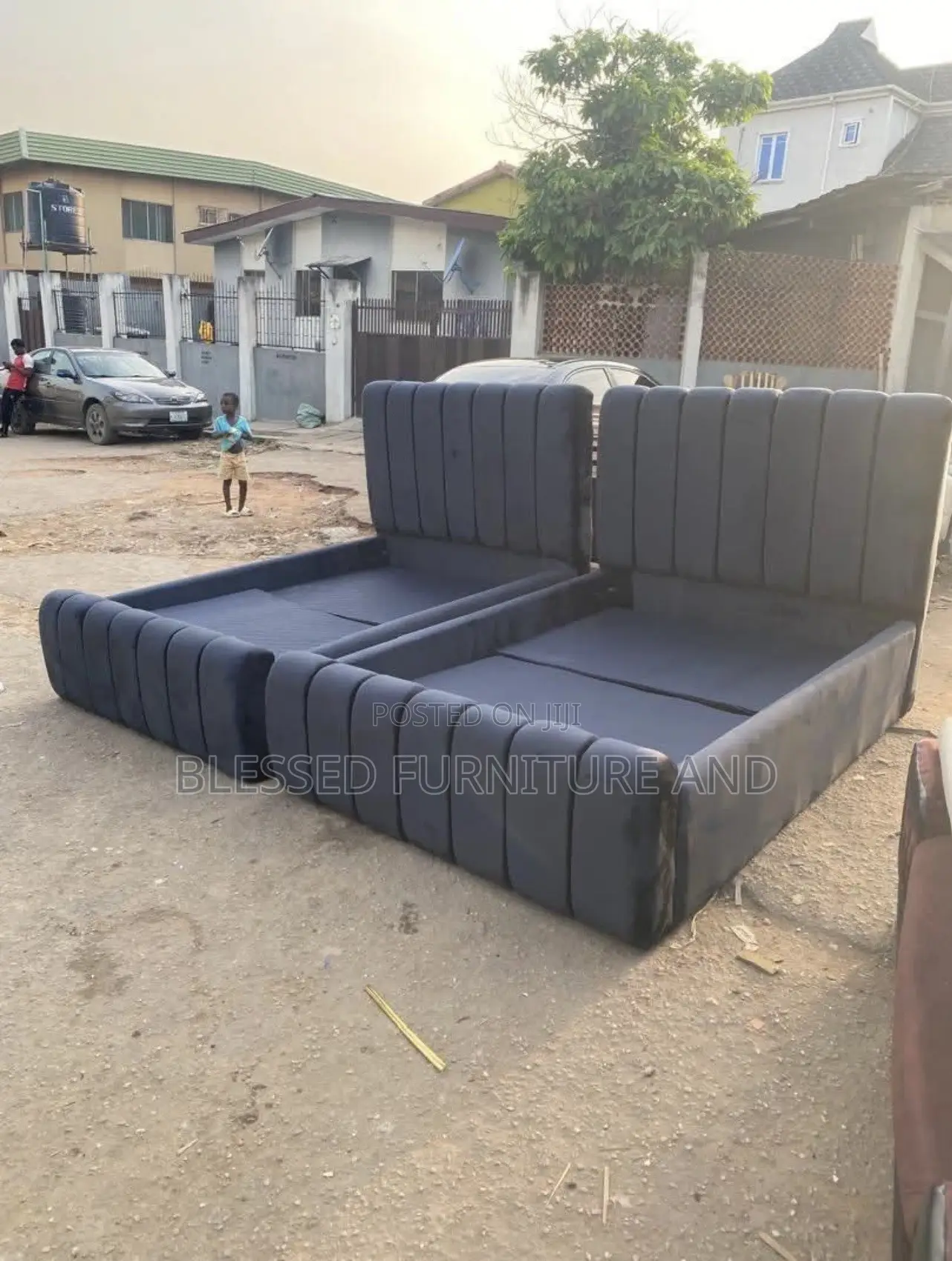 High Quality Padded 4 .5by 6 Bedframe.