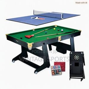 2-in-1 Foldable 6FT Snooker Billiard Table With Accessories
