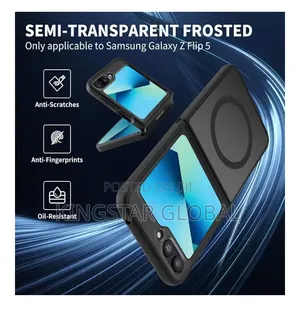 For Samsung Galaxy Z Flip 5 Case, Fit for MagSafe, Black