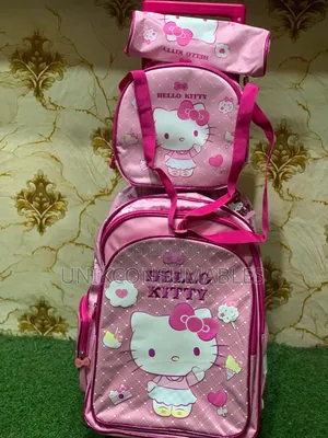 Hello Kitty Trolley Back Pack 3 in 1 School Bag Set
