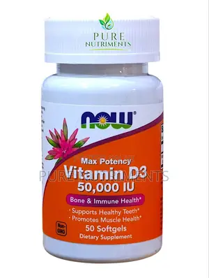 NOW Vitamin D3 50,000IU 50 Softgels_ Bone and Immune Health Support