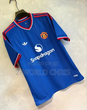 Original Quality Manchester United Official 26/27 Away Blue Jersey